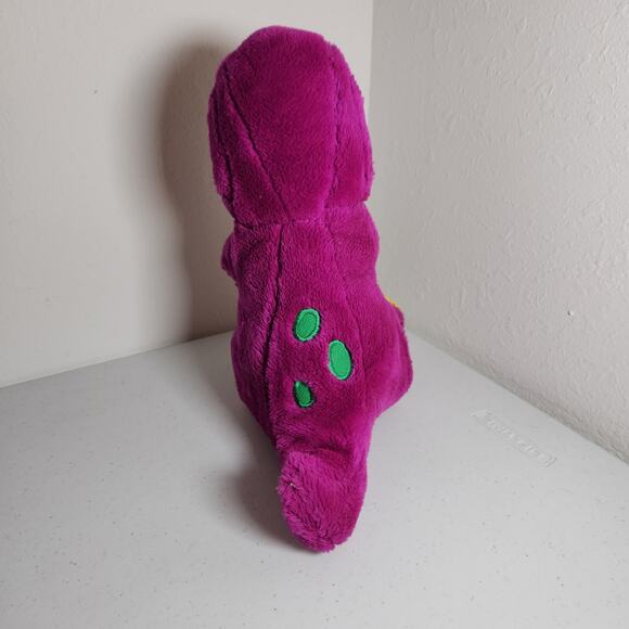 The Lyons Group 1992 Barney  Plush Stuffed Animal Dinosaur Purple Green Yellow - Picture 4 of 8